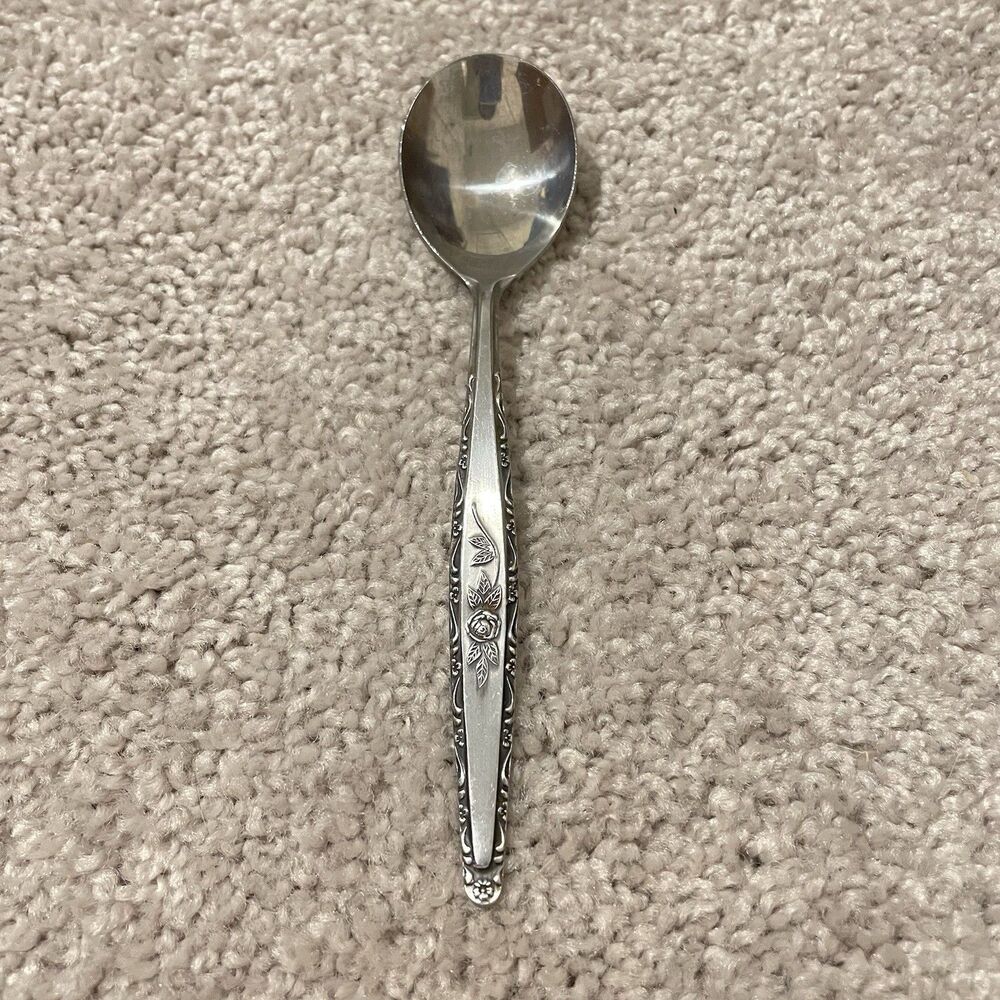 Interpur INR3 Rose Scroll Sugar Spoon 6” Stainless Steel Japan Replacement
